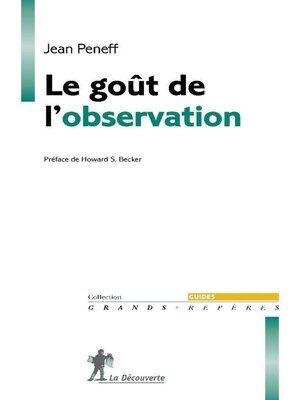 cover image of Le goût de l'observation